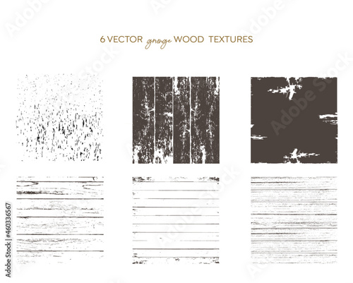 6 vector grunge wood textures