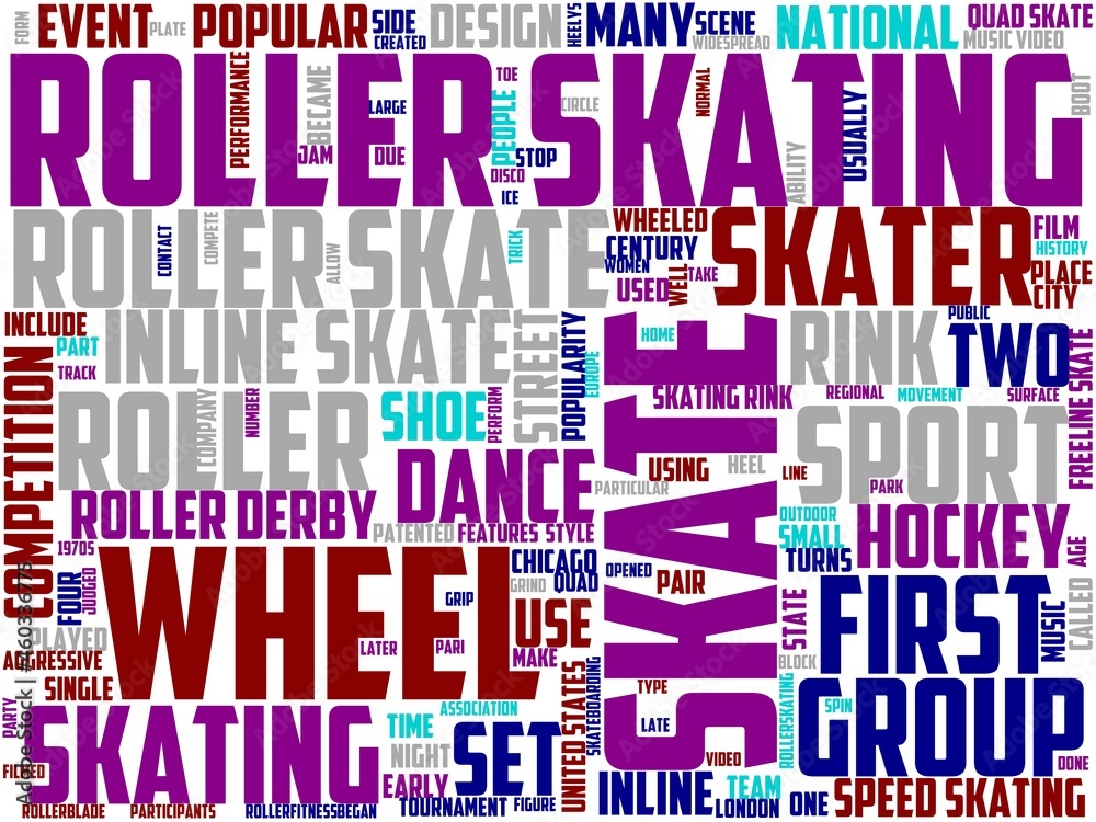 roller skating typography, wordcloud, wordart, roller skating typography, wordcloud, wordart,