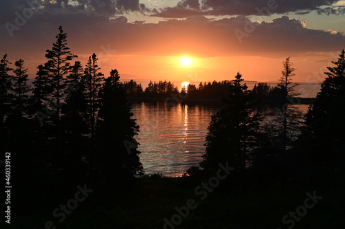 sunset over ocean
