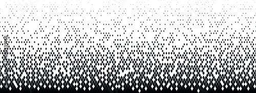 Vector background of halftones.Filled with black diamonds .Long attenuation. Arbitrary destruction.