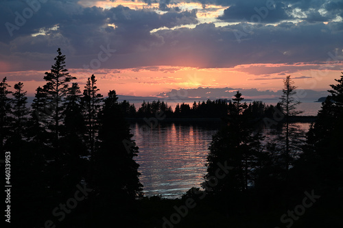 Sunset over ocean