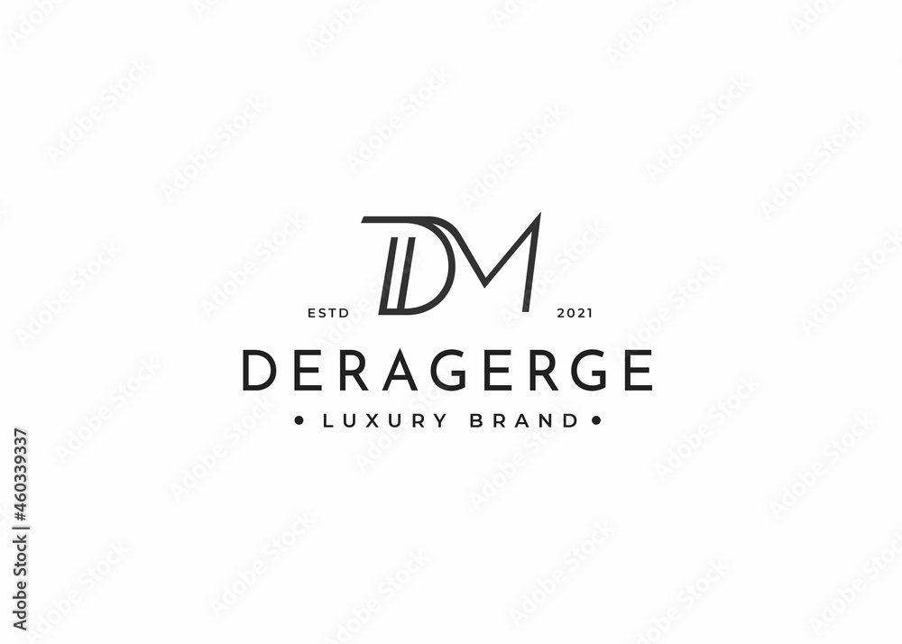 Minimalist Letter D M logo design for personal brand or company Minimalist Letter D M logo design for personal brand or company
