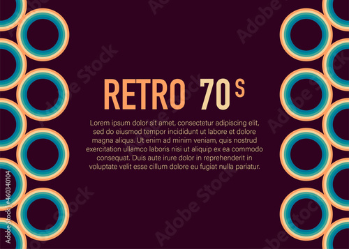 70s, 1970 abstract vector stock retro lines background. Vector illustration
