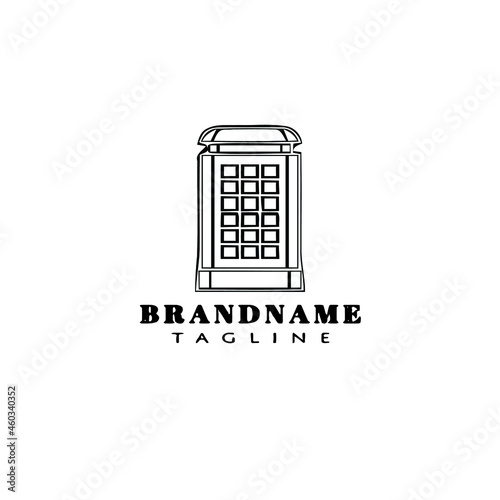 Fotografie British police box or public call logo icon design template vector