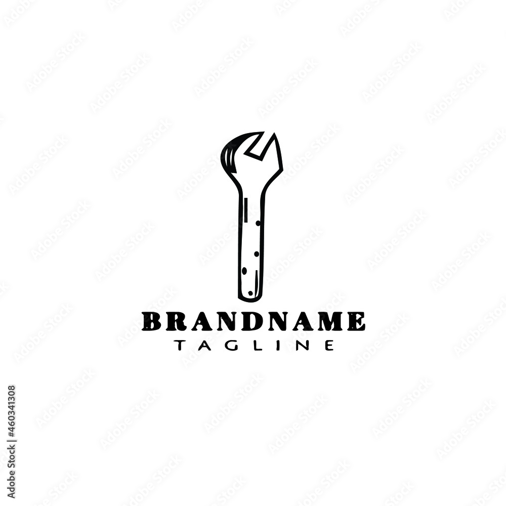 wrench logo cartoon icon design template vector wrench logo cartoon icon design template vector