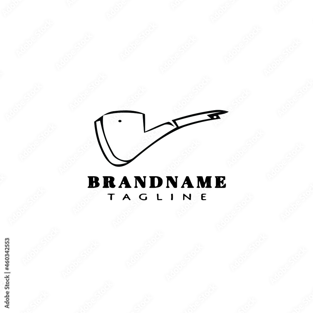 tobacco pipe logo cartoon icon design template black isolated vector illustration tobacco pipe logo cartoon icon design template black isolated vector illustration