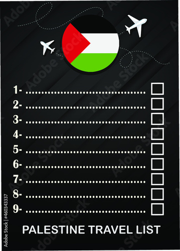 Palestine travel list brochure 