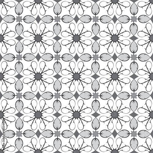 Seamless tiles background. Mosaic pattern for ceramic in dutch, portuguese, spanish, italian style.