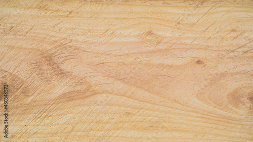 Close up plank wood table floor with natural pattern texture. Empty wooden board background.