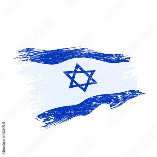 Israel flag in grunge style