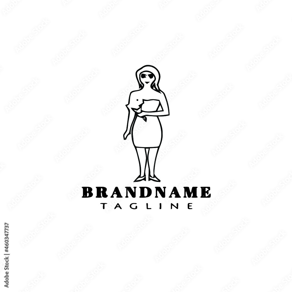 bridesmaid logo cartoon icon design template black isolated vector flat bridesmaid logo cartoon icon design template black isolated vector flat