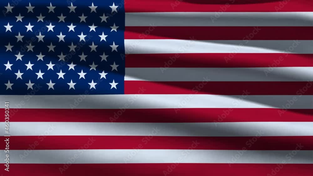 American flag seamless closeup waving animation. Wonderful shiny flag. Sign of USA, United States of America. US Background. 3D render. American flag seamless closeup waving animation. Wonderful shiny flag. Sign of USA, United States of America. US Background. 3D render.