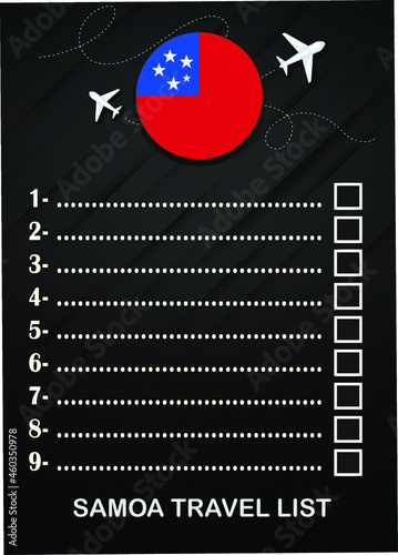 Samoa travel list brochure 