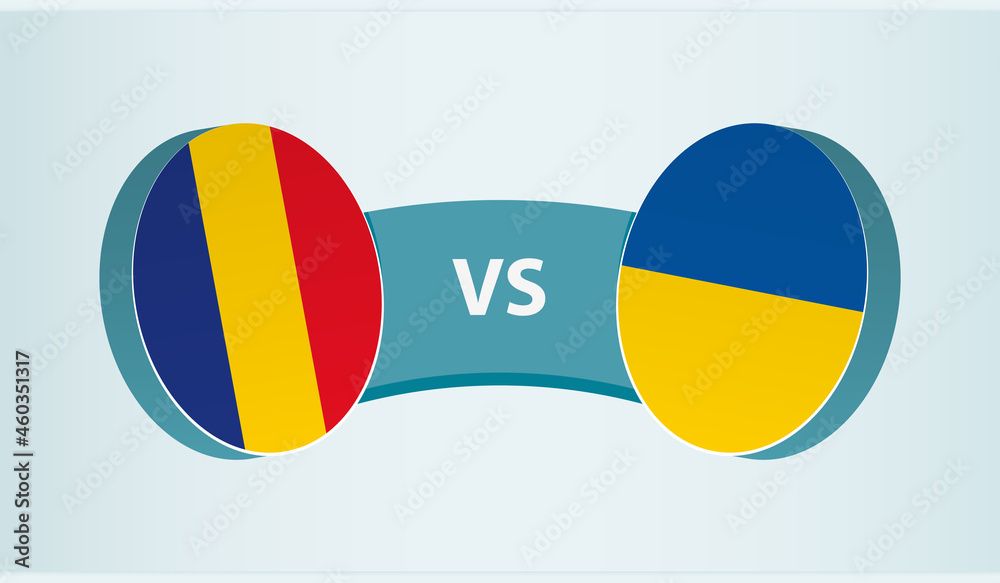 Romania vs Ukraine, team sports competition concept. Romania vs Ukraine, team sports competition concept.