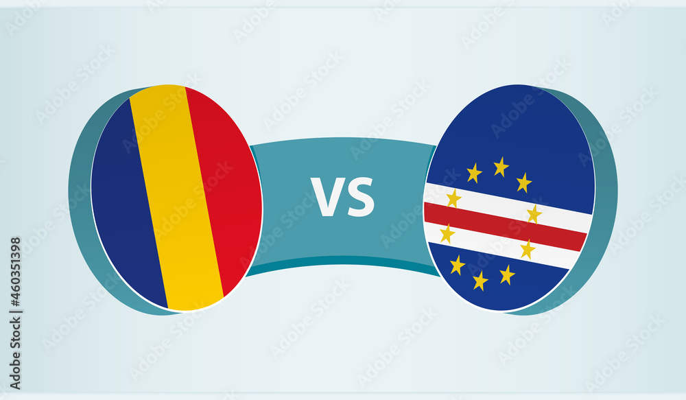 Romania vs Cape Verde, team sports competition concept. Romania vs Cape Verde, team sports competition concept.