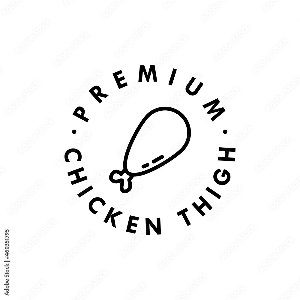 Premium chicken thigh logo design template Premium chicken thigh logo design template