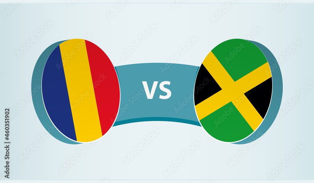 Romania vs Jamaica, team sports competition concept. Romania vs Jamaica, team sports competition concept.