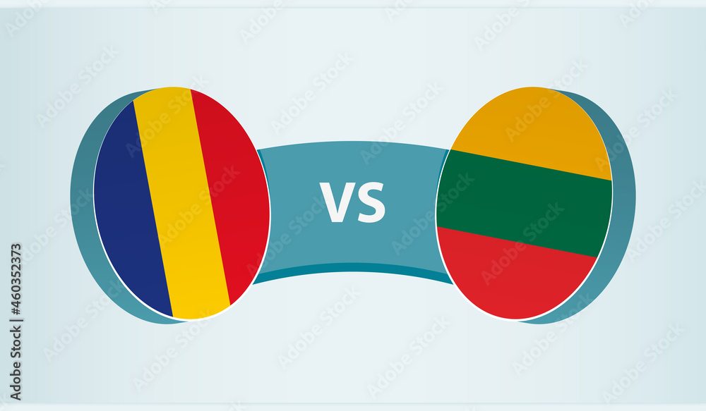 Romania vs Lithuania, team sports competition concept. Romania vs Lithuania, team sports competition concept.