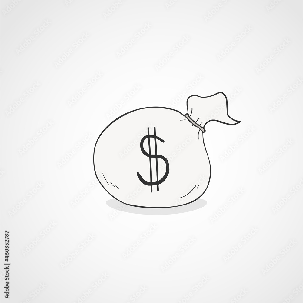 Money bag hand draw style Money bag hand draw style