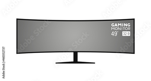 Big curve monitor design