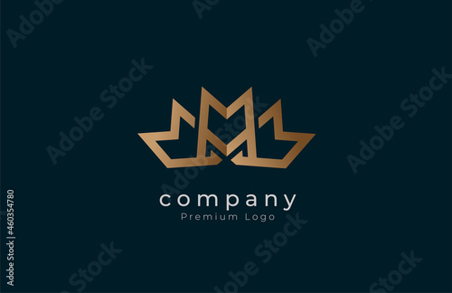 Triple M Logo  three letter m form a crown   flat design logo template  vector illustration