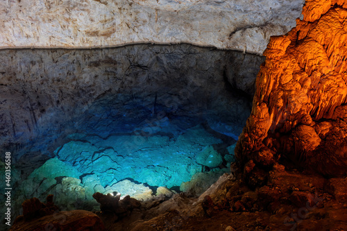 Interior Detail From Gilindire Cave (Aynaligol), Mersin, Turkey