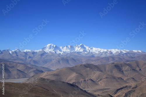Beautiful Blue Sky Mountain Rock Sea in Tibet
