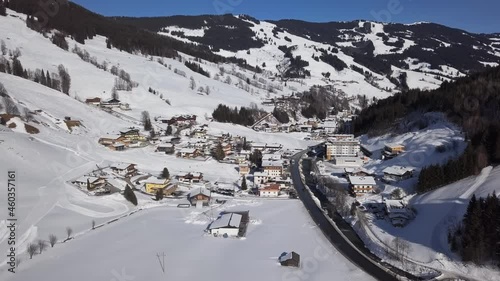 Saalbach-Hinterglemm ski aerial view photo