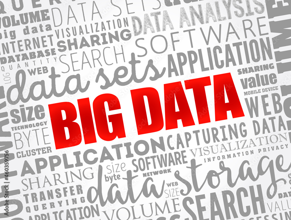 Big Data word cloud collage, business concept background Big Data word cloud collage, business concept background