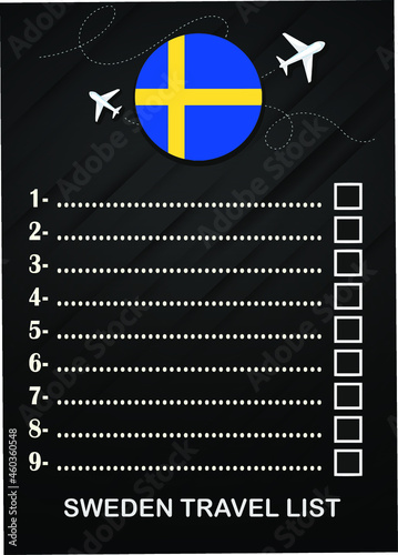 Sweden travel list brochure 