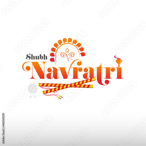Happy Navratri Text Typography Background