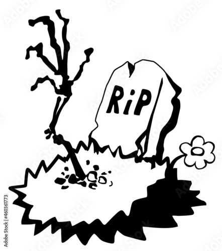 Grave Rising Dead Cartoon