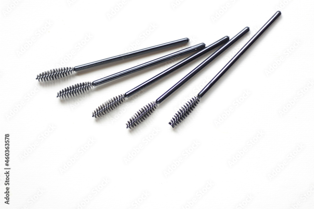 Mascara Brush isolated on white background. Set of Mascara Wands. Mascara Brush isolated on white background. Set of Mascara Wands.