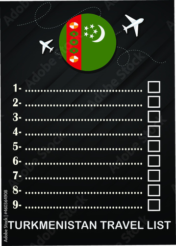 Turkmenistan travel list brochure 