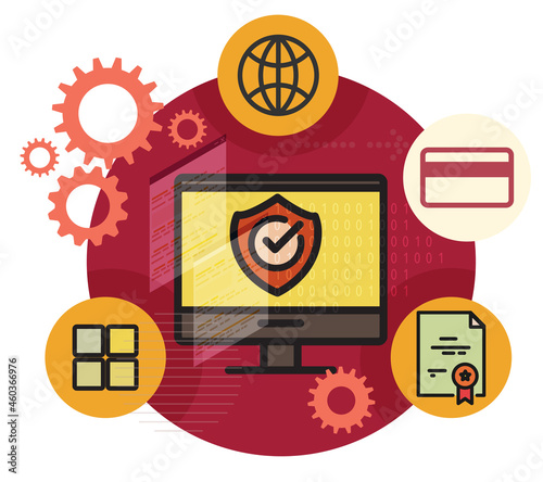 Computer Security Abstract Stock Icon