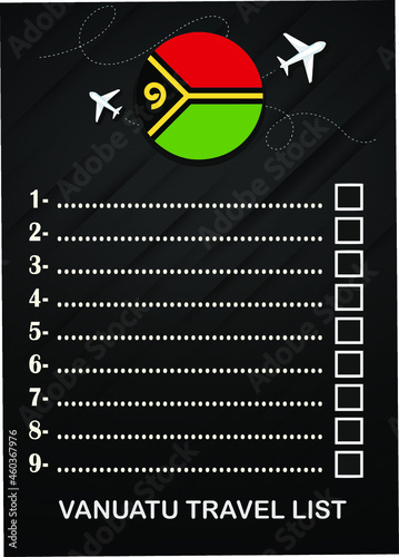 Vanuatu travel list brochure 
