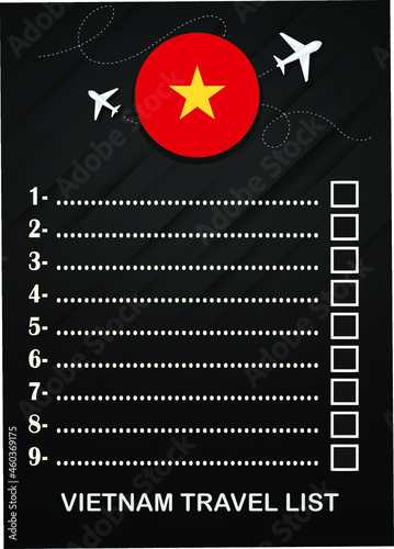 Vietnam travel list brochure 