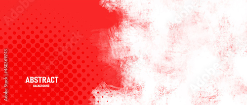 Abstract watercolor red background with halftone effects. vector illustraction.
