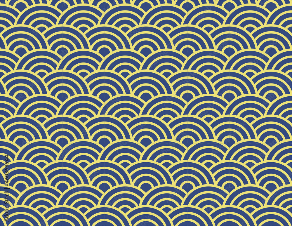 Japanese pattern yellow stripes on dark blue background, Wave pattern Japanese retro style, Cloth pattern in dark blue and yellow curve line, Abstract wave pattern on dark blue and yellow color Japanese pattern yellow stripes on dark blue background, Wave pattern Japanese retro style, Cloth pattern in dark blue and yellow curve line, Abstract wave pattern on dark blue and yellow color