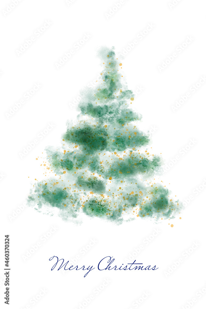 Watercolor Christmas Tree Watercolor Christmas Tree
