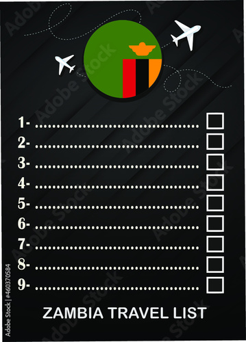 Zambia travel list brochure 