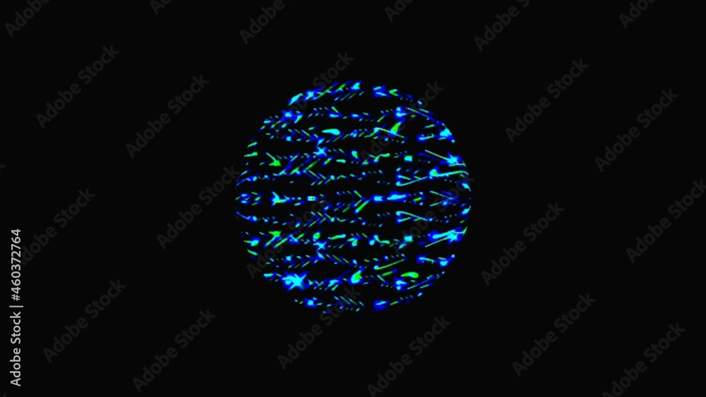 animated round shape of multicolor flashing lights, on a black background animated round shape of multicolor flashing lights, on a black background
