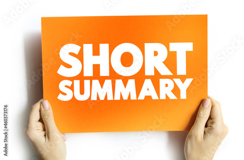 Tablou pe pânză Short Summary text card, concept background
