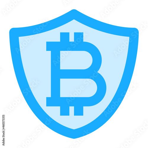 bitcoin security icon illustration