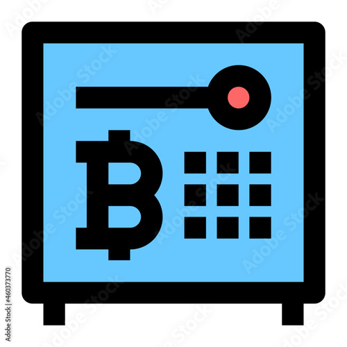 bitcoin security icon illustration