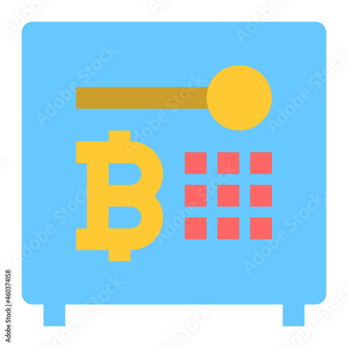 bitcoin security icon illustration
