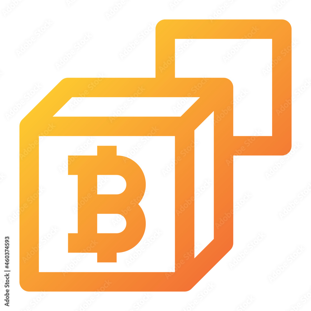 bitcoin blockchain icon illustration bitcoin blockchain icon illustration