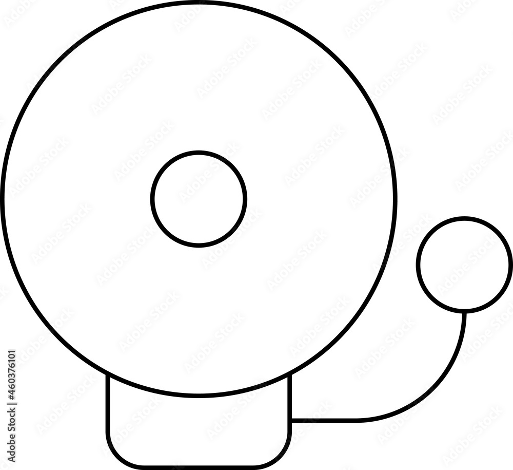 School ring bell. Fire Alarm Bell Icon isolated on white background. School ring bell. Fire Alarm Bell Icon isolated on white background.