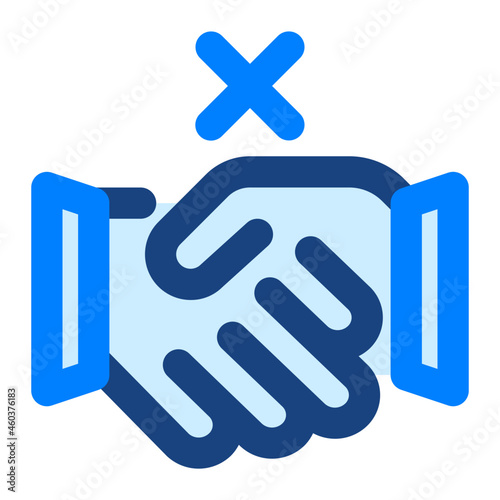 no handshake icon illustration
