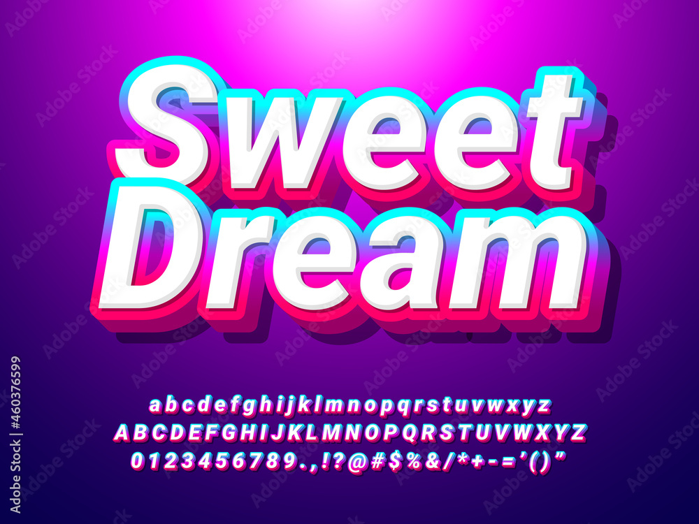 Sweet Dream Smooth 3d Text Effect Sweet Dream Smooth 3d Text Effect